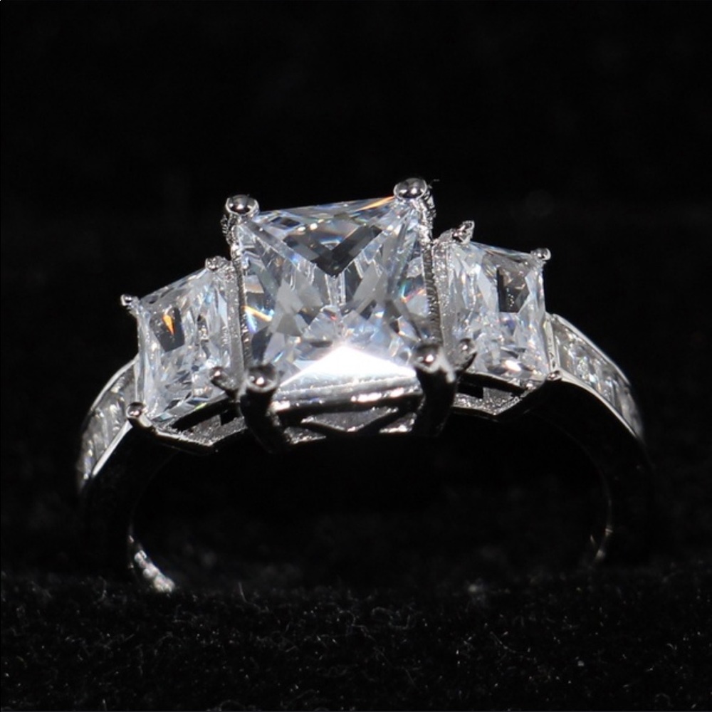 ‼️LAST CHANCE‼️ STERLING SILVER 2 PIECE BRIDAL SET - Picture 7 of 11